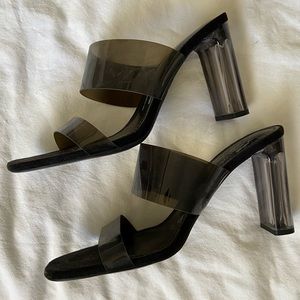Zara Black Perspex Heels